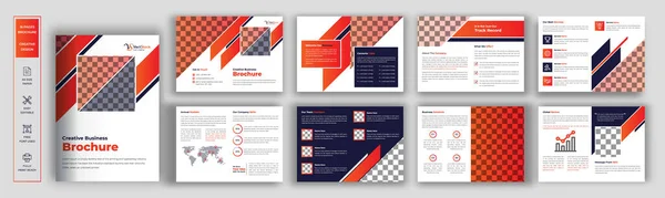 Seiten Unternehmensprofil Broschüre Design — Stockvektor