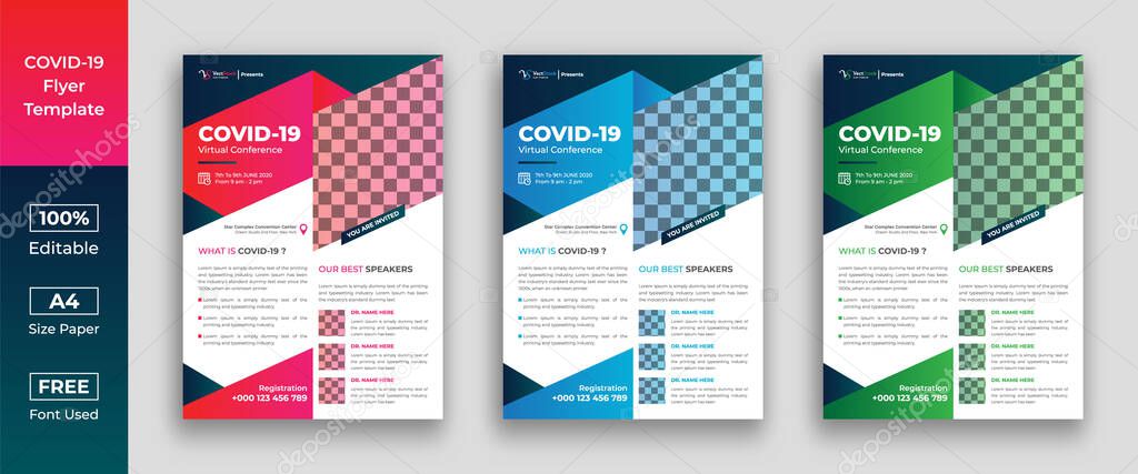COVID 19 virtual conference flyer