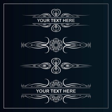 Gümüş süs koleksiyonu vektör tasarımı