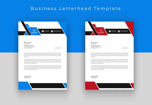 Letterhead Set Bundle Business Letterhead — Stock Vector