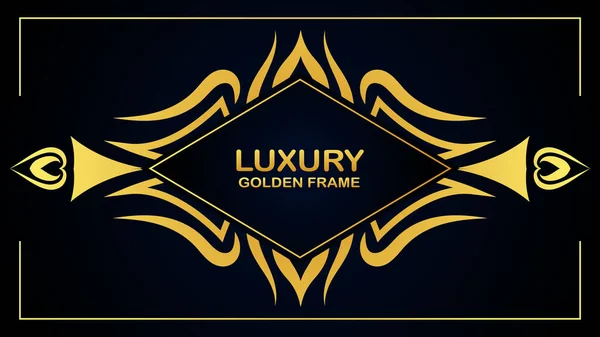Luxury Golden Color Text Frame Stock Vector