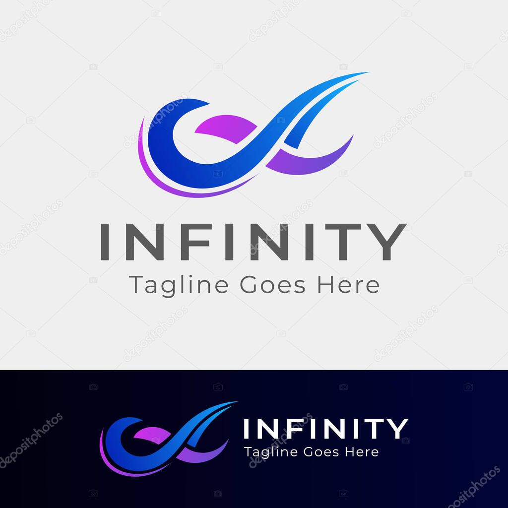 Infinity vector logo design template