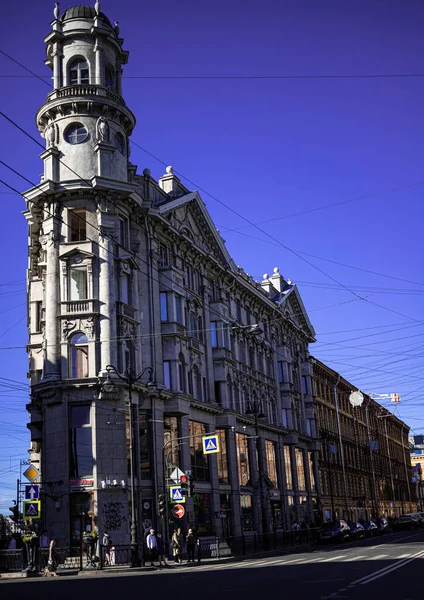 Stary Budynek Pięknej Architekturze Centrum Europejskiego Miasta — Zdjęcie stockowe