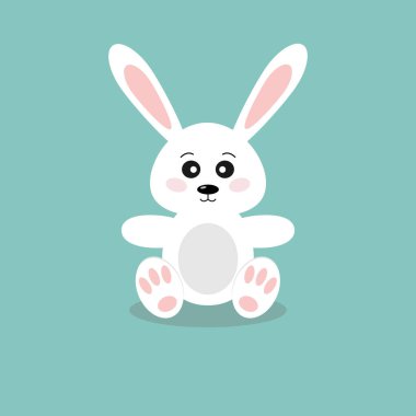 sevimli oyuncak tavşan vektör çizimi