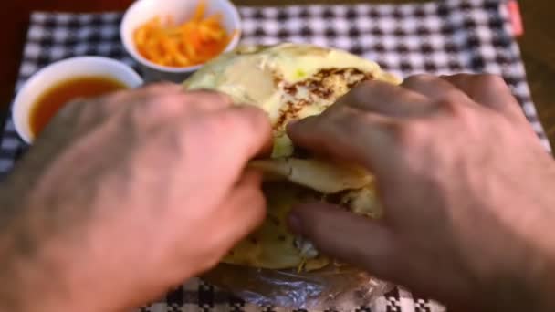 Paralaksy Talerzu Pupusas — Wideo stockowe