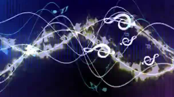 DJ hudební pohybující se vlnové pozadí s částicemi energie