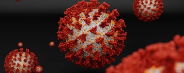 Covid-19 3d CGI, HE proteini ve S protein elementleriyle virüsün hassas üretimi