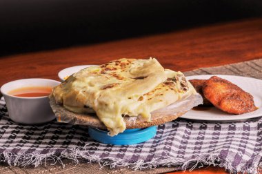 Pupusas fotoğrafı Orta Amerika 'dan tipik bir yemek.