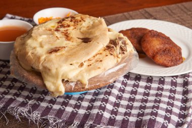 Pupusas fotoğrafı Orta Amerika 'dan tipik bir yemek.