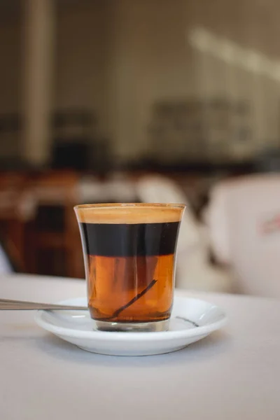 Café Com Três Cores Marrom Preto Bar — Fotografia de Stock