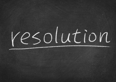 Çözünürlük kavramı kelime yazı tahtası arka plan üzerinde