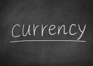 para birimi kavramı kelime yazı tahtası arka plan üzerinde