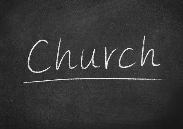 Church Concept Word Blackboard Background — Stock Photo, Image
