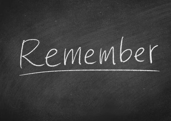 kavramı kelime yazı tahtası arka plan üzerinde hatırlıyorum