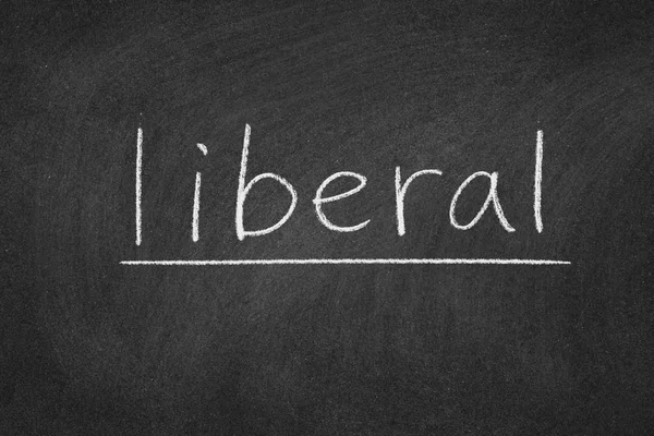 Koncepcja Liberalna Słowo Tle Tablica — Zdjęcie stockowe