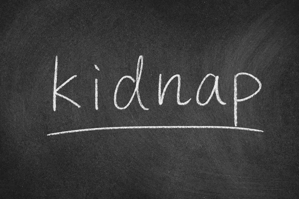 Kidnap Concept Word Blackboard Background — Stock Photo, Image