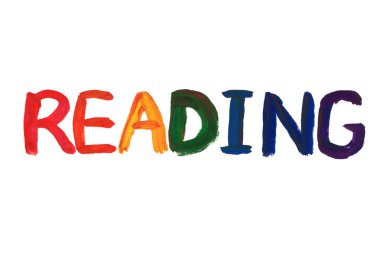 kavramı kelime guaj boya doku beyaz arka plan üzerinde okuma