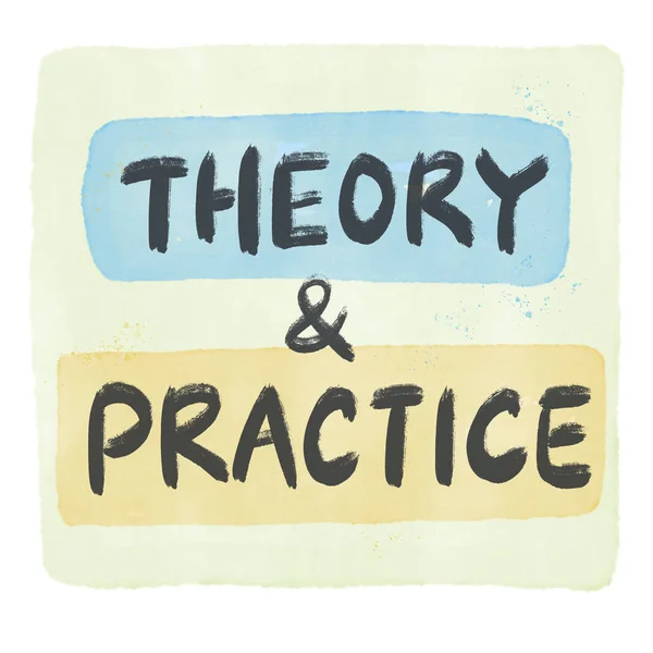 Theorie Und Praxis Konzept — Stockfoto