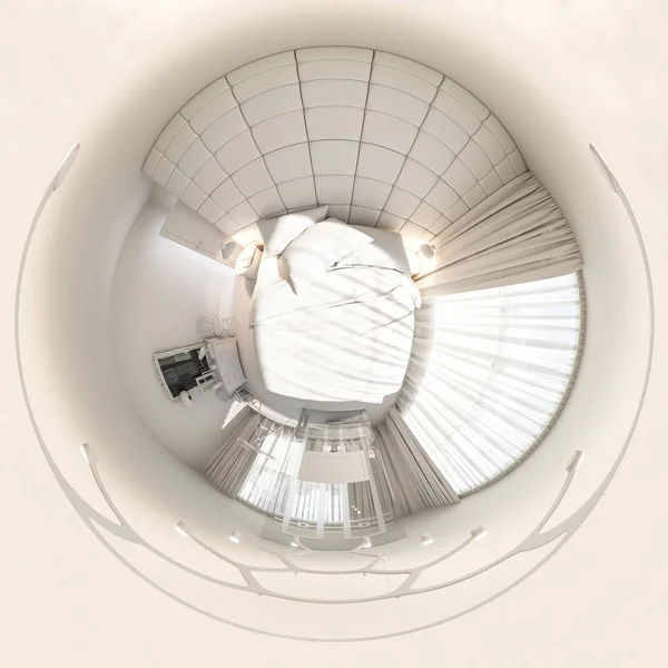 3d rend 360 panorama sans couture de la chambre — Photo
