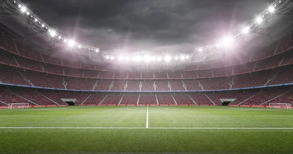 Stadium Imaginary Football Stadium Modelled Rendered — Stock Photo, Image