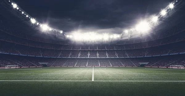 Stadium Imaginary Football Stadium Modelled Rendered — Stock Photo, Image