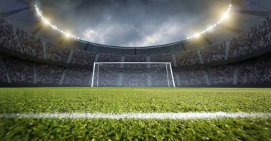 Futbol stadyumu, 3D render                         