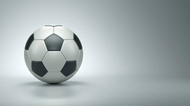 Beyaz zemin üzerinde top, 3d render