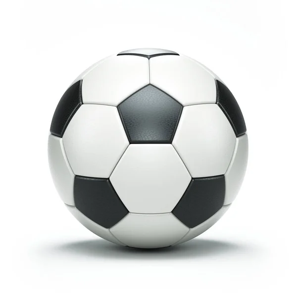 Pallone Calcio Sullo Sfondo Bianco Rendering — Foto Stock