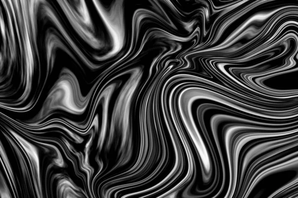 Abstract Liquify Wave Marble Black White Luxury Marble Pattern Texture — Stock Photo, Image