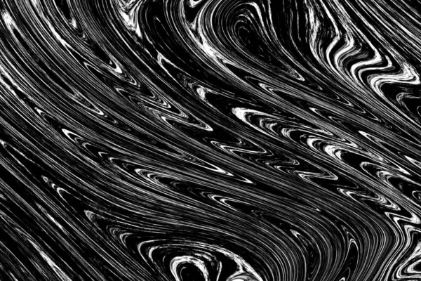 Onde Liquide Abstraite Marbre Noir Blanc Fond Texture Motif Marbre — Photo