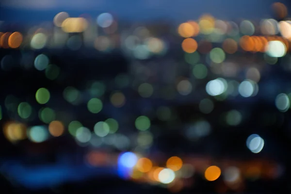 Stadtbild Nacht Bokeh Abstrakte Stadt Bokeh Verschwommenen Hintergrund Und Defokussierte — Stockfoto