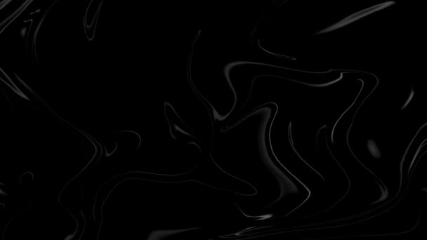 Donkere Vloeibare Mooie Bewegingsstroom Animatie Zwart Golvend Bewegende Video Achtergrond — Stockvideo