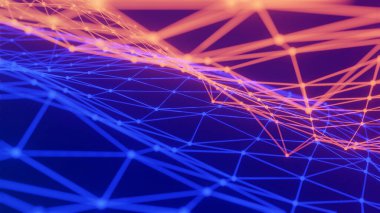 Soyut Çokgen arkaplan bilgisayar ağları, Soyut geometrik teknoloji