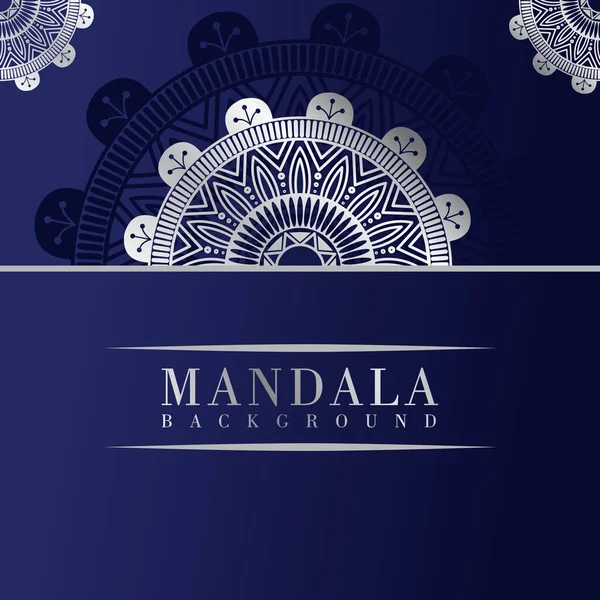 Luxo Mandala Tema Fundo Design — Vetor de Stock