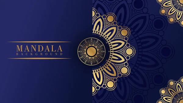 Luxo Mandala Tema Fundo Design — Vetor de Stock