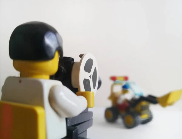 Lego Witte Achtergrond — Stockfoto