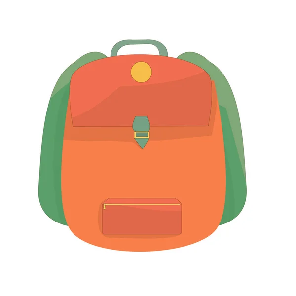 Sac Dos Écolier Fournitures Scolaires Début Année Scolaire Sac Dos — Image vectorielle