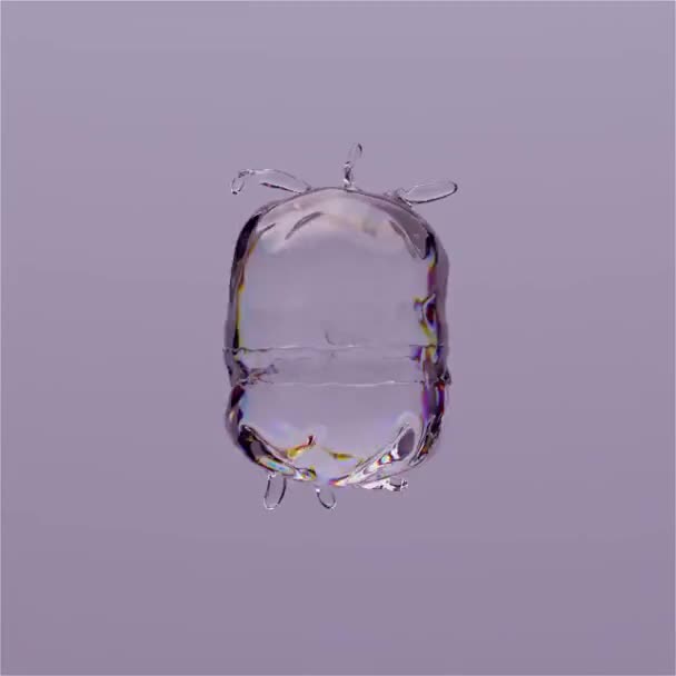 Abstracto Gota Agua Está Cambiando Forma Con Música — Vídeos de Stock