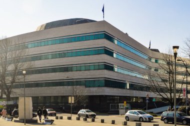 SARAJEVO, BOSNIA VE HERZEGOVINA, 15 Şubat 2017: Bosna parlamentosu binası.