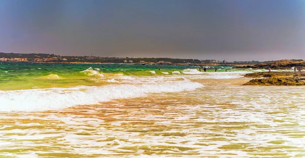 Ondas Marítimas Parte Selvagem Praia Formentera Espanha — Fotografia de Stock