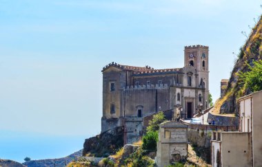 SAVOCA, SICILY, ITALY, 15 Ağustos 2015: Savoca, İtalya 'daki Saint Nicolo Kilisesi.