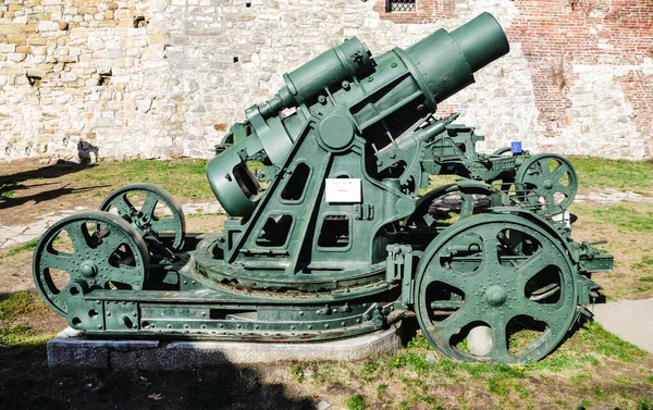 Belgrade Sérvia Outubro 2017 Antigo Canhão Exposto Museu Militar Belgrado — Fotografia de Stock