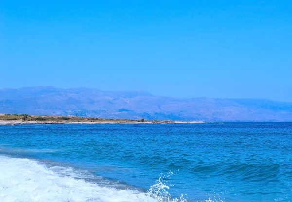 Baía Isolada Creta Durante Dia Verão — Fotografia de Stock