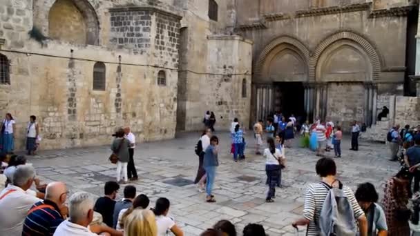 2017 Jerusalem Israel October Afternoon Scene People Front Front Holy — 비디오