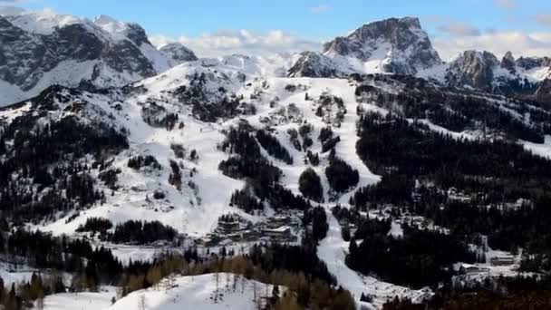 Panoramisch Uitzicht Skigebied Nassfeld Nassfeld Oostenrijk — Stockvideo