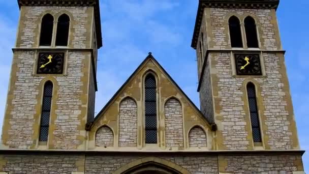 Sarajevo Bosnia Herzegovina February 2019 Sacred Heart Cathedral Clock Towers — Stock videók