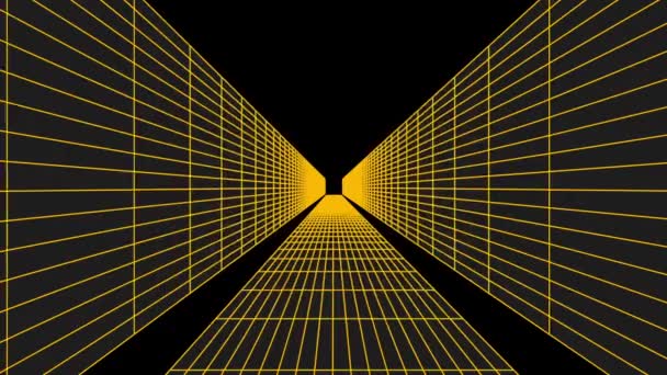 Una Perspectiva Interminable Casi Hay Animación Con Cuatro Elementos Estructurados — Vídeo de stock