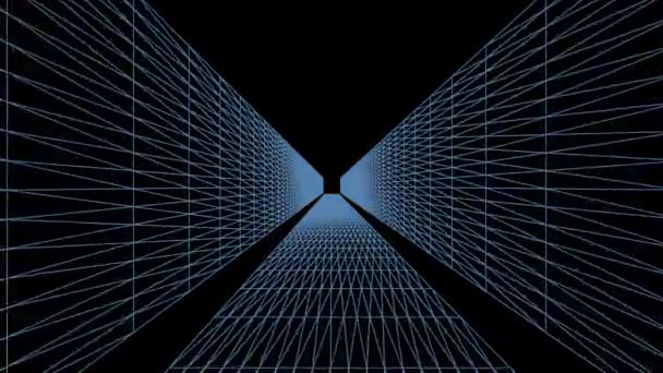 Uma Perspectiva Interminável Animação Quase Com Elementos Estruturados Triangulares Várias — Vídeo de Stock