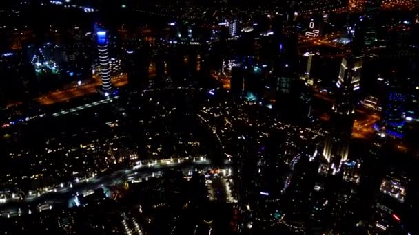 Dubai Émirats Arabes Unis Novembre 2019 Vue Nuit Depuis 124E — Video