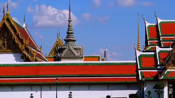 Bangkok Thailand Prosince 2019 Velká Stavba Chrámu Uvnitř Královského Paláce — Stock video